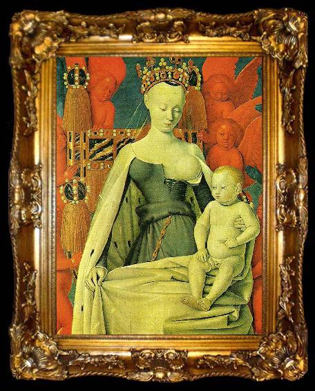 framed  Jean Fouquet virgin and child ,also know as agnes sored, ta009-2